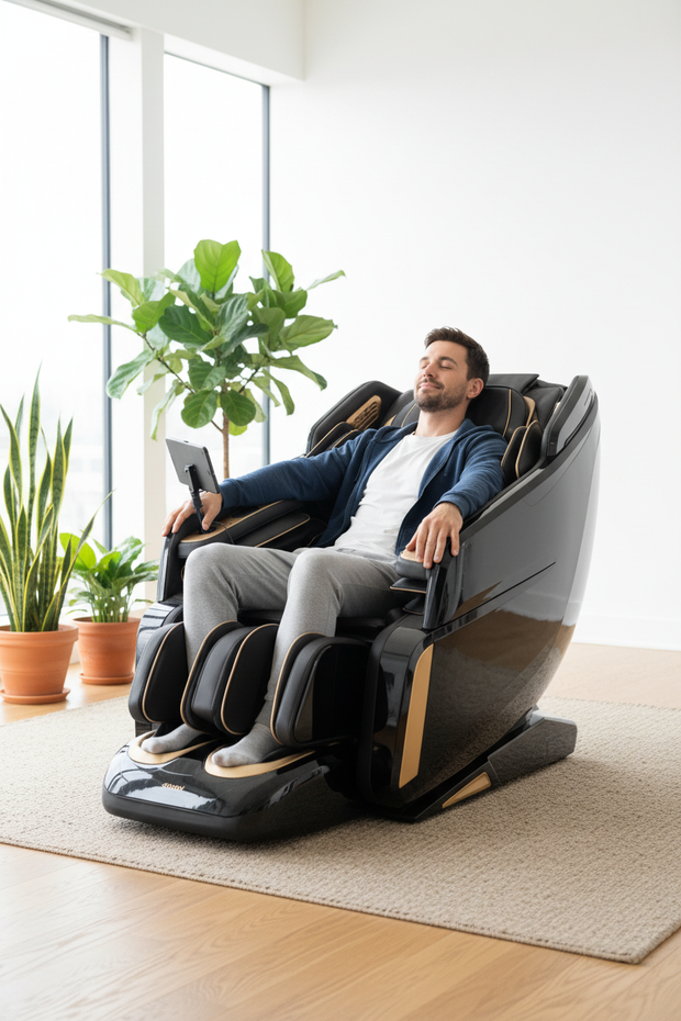 Lifestyle shot based on rendered chair
